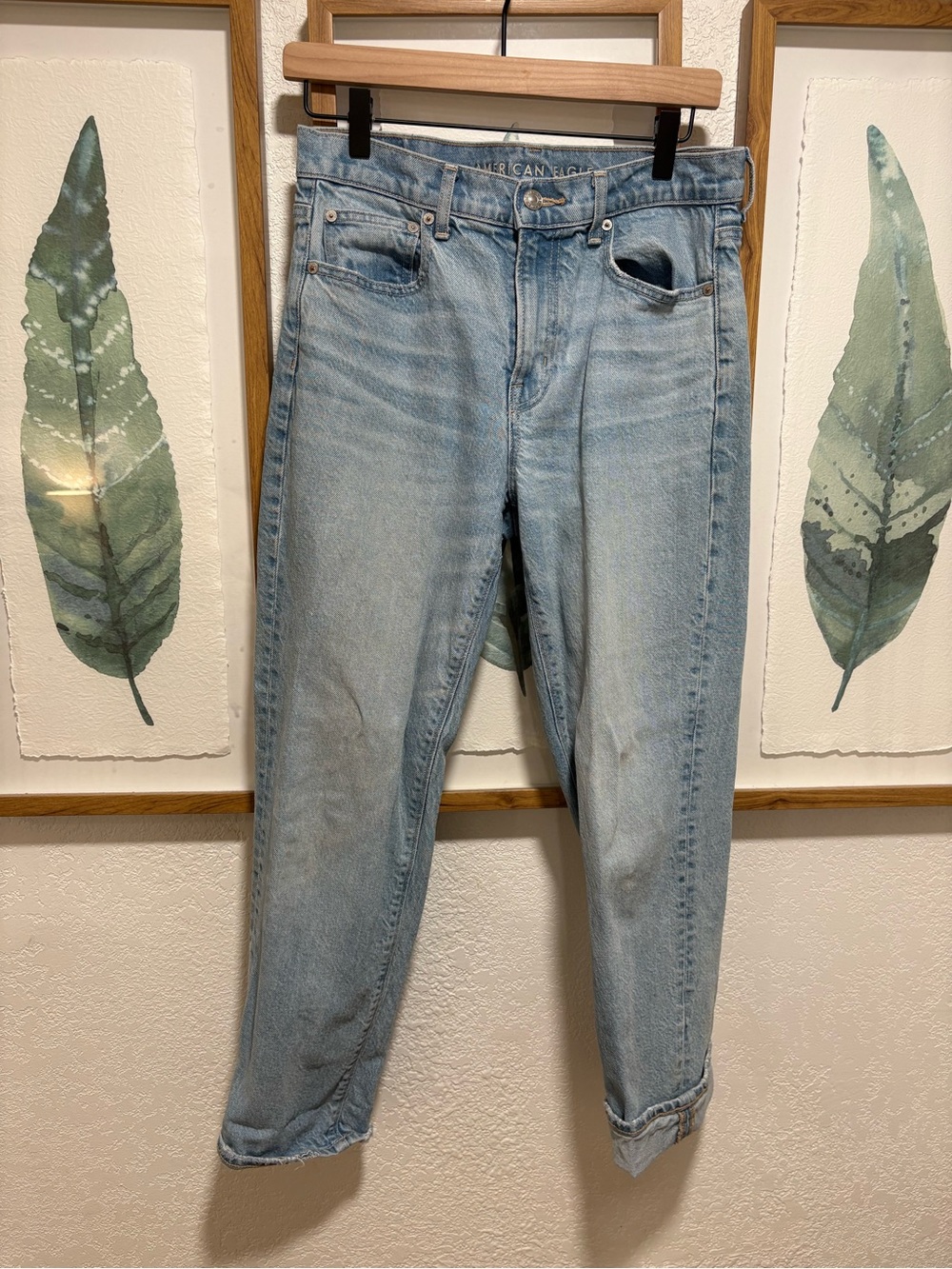 AE straight leg boyfriend jeans